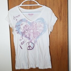 Mudd White T-Shirt | Dream a little Dream